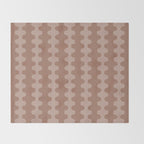 Wavy Stripes Mocha Coffee Brown Ogee A-Go-Go Pattern Throw Blanket Gallery Image 2