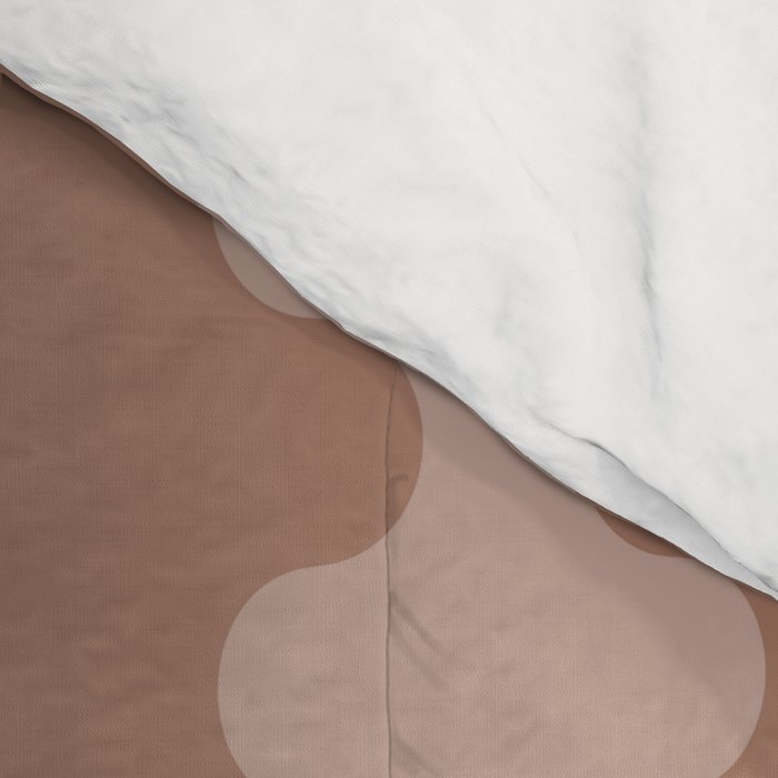 Wavy Stripes Mocha Coffee Brown Ogee A-Go-Go Pattern Comforter Gallery Image 4