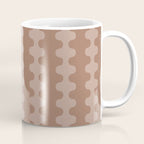 Wavy Stripes Mocha Coffee Brown Ogee A-Go-Go Pattern Coffee Mug Gallery Image 1