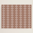 Wavy Stripes Mocha Coffee Brown Ogee A-Go-Go Pattern Jigsaw Puzzle Gallery Image 1