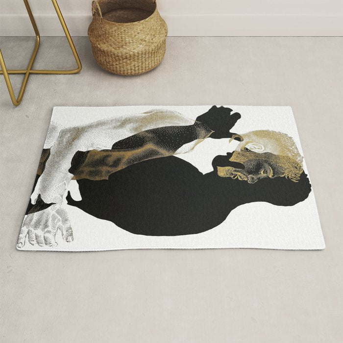 Dissonance - NOODDOODs (GOLD DOESN'T PRINT SHINY) Rug Gallery Image 1