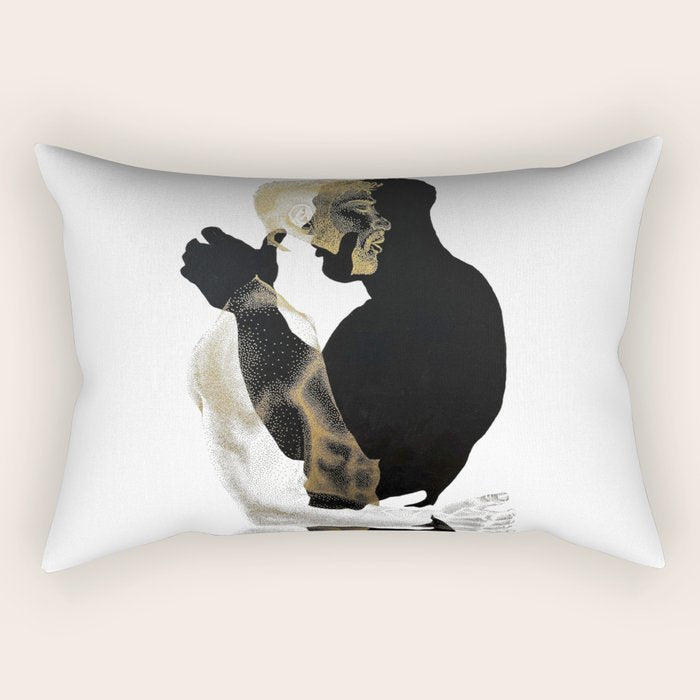 Dissonance - NOODDOODs (GOLD DOESN'T PRINT SHINY) Rectangular Pillow Gallery Image 2