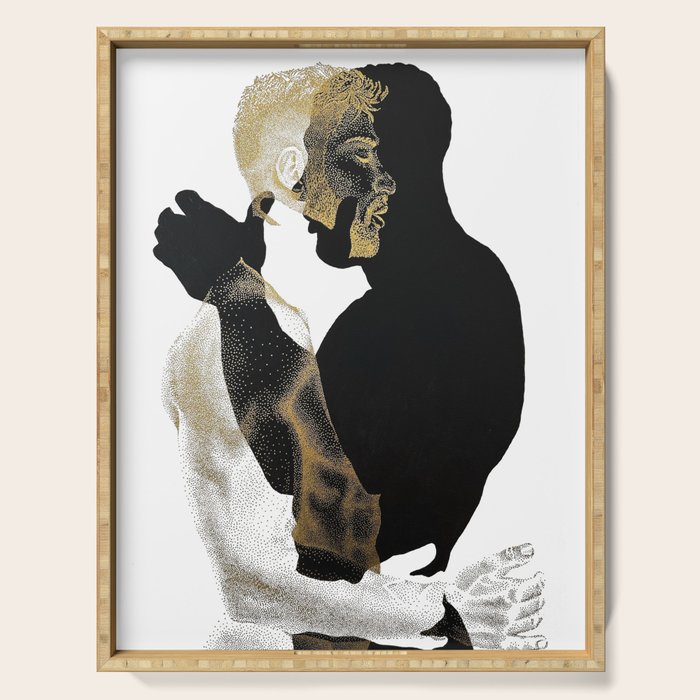 Dissonance - NOODDOODs (GOLD DOESN'T PRINT SHINY) Serving Tray Gallery Image 1