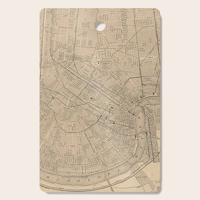 Vintage Map of New Orleans LA (1908) Cutting Board Gallery Image 1