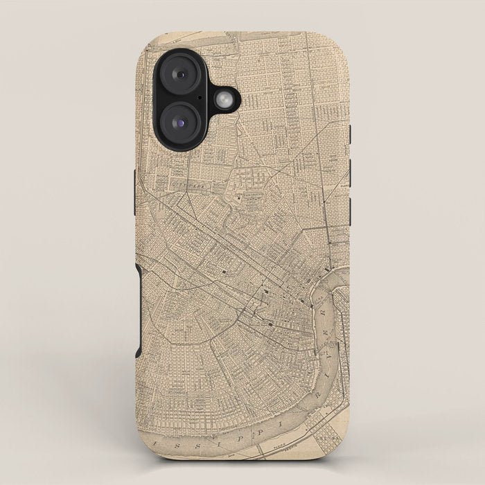 Vintage Map of New Orleans LA (1908) iPhone Case Gallery Image 1