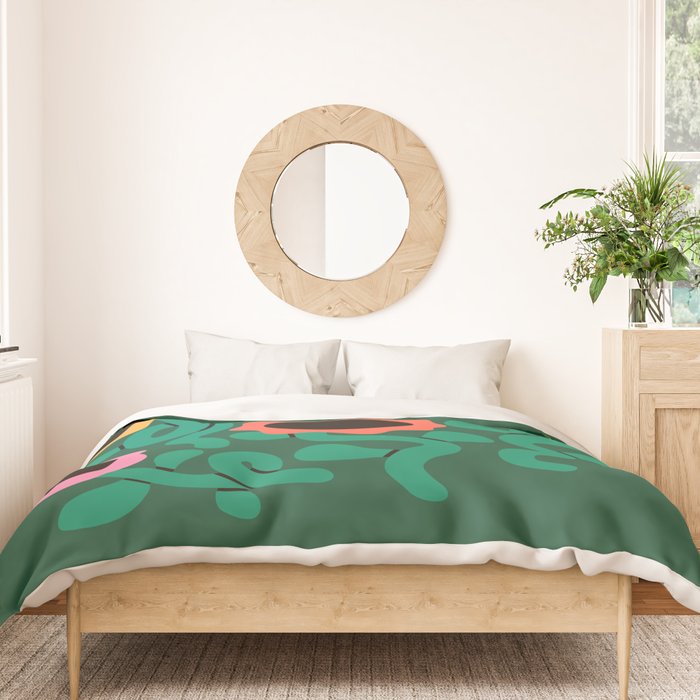 Colorful Abstract Sunflowers Duvet Cover Gallery Image 3