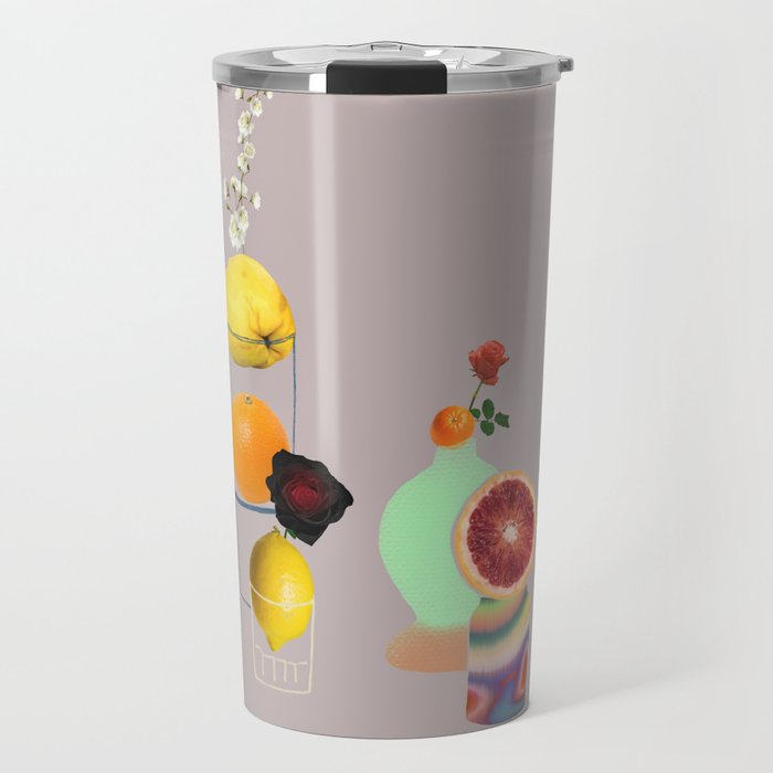 Still Life // Fruits & Flowers Travel Mug Gallery Image 1