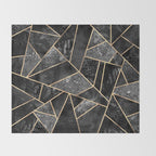 Black Stone 2 Throw Blanket Gallery Image 2