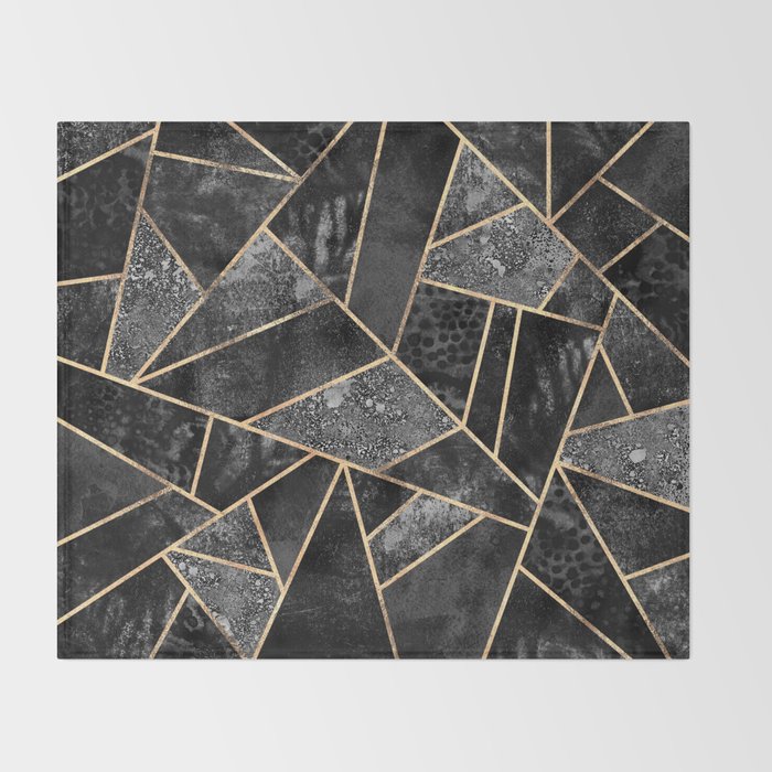 Black Stone 2 Throw Blanket Gallery Image 2