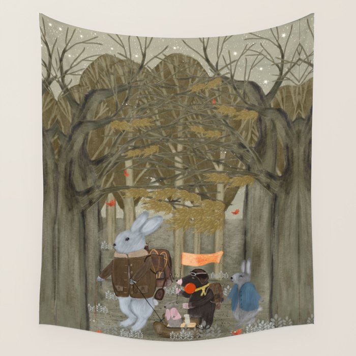 a little woodland adventure Wall Tapestry Gallery Image 1
