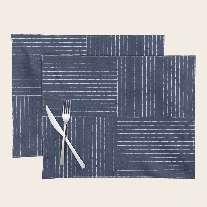 Lines III (Navy) Placemat Gallery Image 1