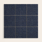 Lines III (Navy) Wood Wall Art Gallery Image 1