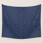 Lines III (Navy) Wall Tapestry Gallery Image 4
