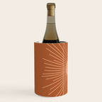 Sun and Moon Minimalist Sunburst in Terracotta Earth Tones Wine Chiller Gallery Image 2