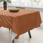 Sun and Moon Minimalist Sunburst in Terracotta Earth Tones Tablecloth Gallery Image 3