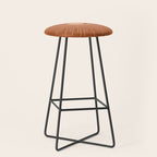 Sun and Moon Minimalist Sunburst in Terracotta Earth Tones Stool Gallery Image 1