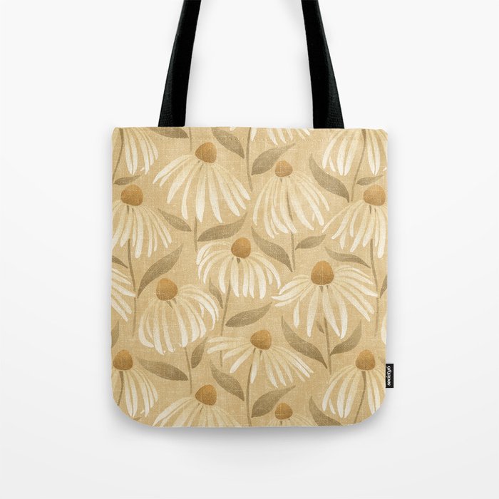 Dancing Daisies - gold Tote Bag Gallery Image 1