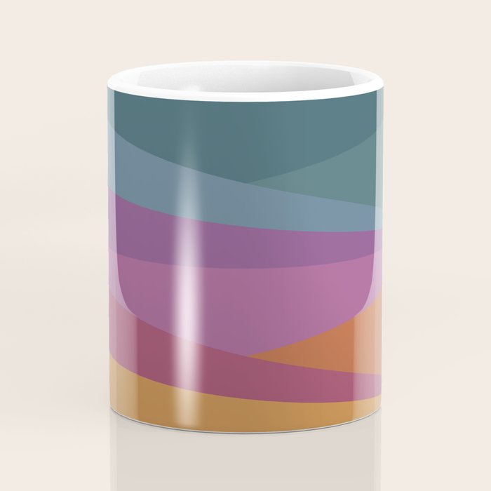 Geometric Triangles X Retro Rainbow Coffee Mug Gallery Image 4