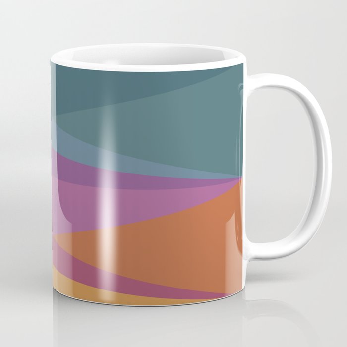 Geometric Triangles X Retro Rainbow Coffee Mug Gallery Image 1