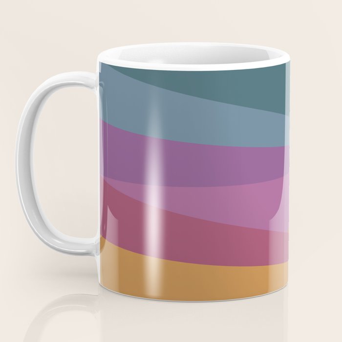 Geometric Triangles X Retro Rainbow Coffee Mug Gallery Image 3