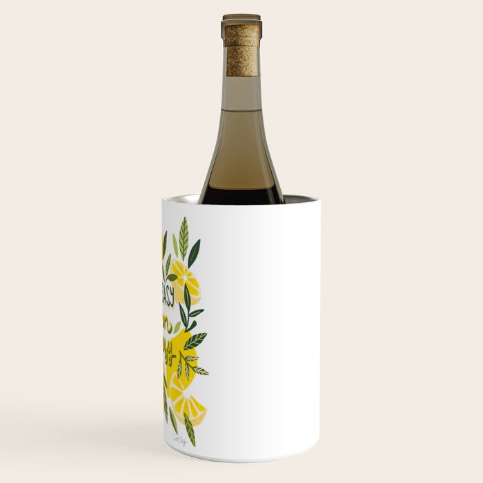 Easy Peasy Lemon Squeezy Citrus - Yellow & Green Palette Wine Chiller Gallery Image 3