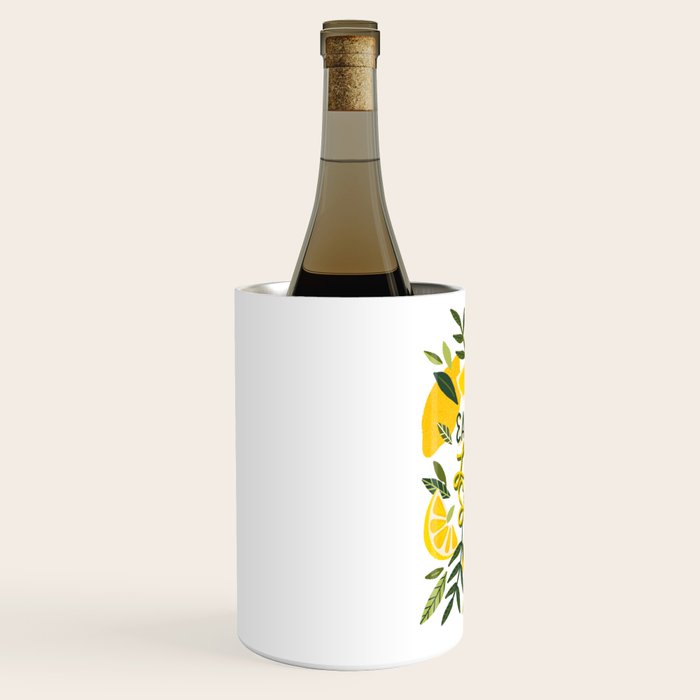 Easy Peasy Lemon Squeezy Citrus - Yellow & Green Palette Wine Chiller Gallery Image 2