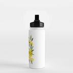 Easy Peasy Lemon Squeezy Citrus - Yellow & Green Palette Water Bottle Gallery Image 2