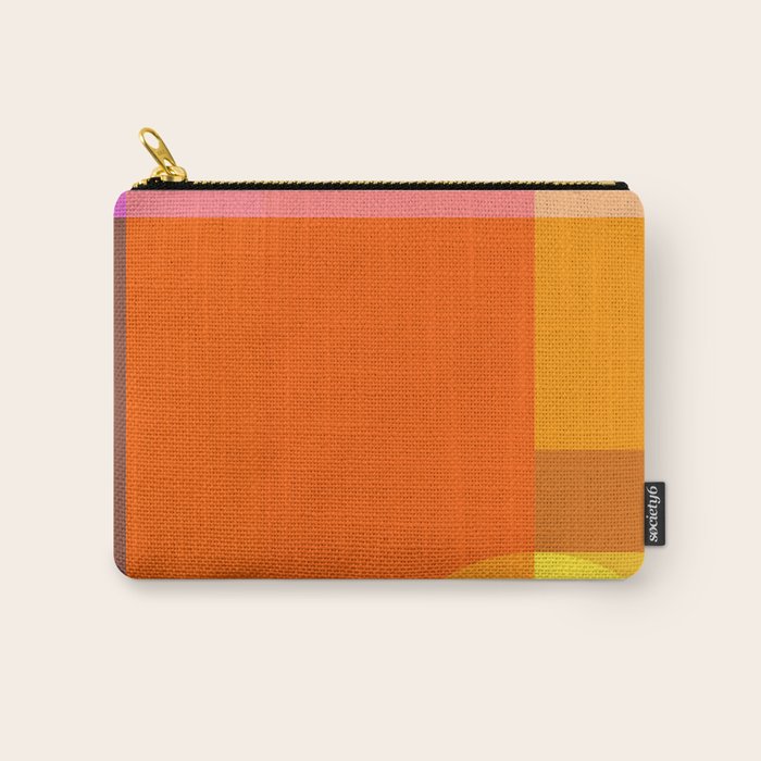 Vibrant Modern Color Block Abstract Rainbow Art Carry All Pouch Gallery Image 1
