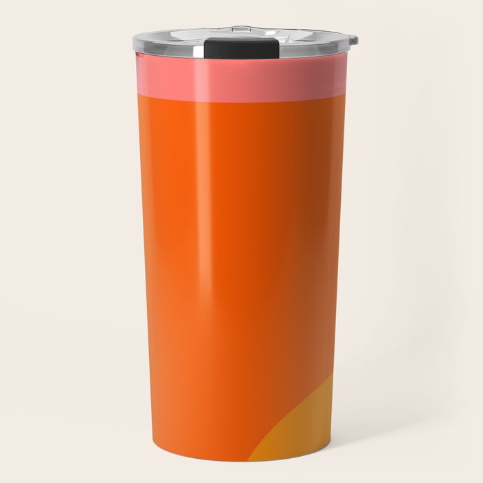 Vibrant Modern Color Block Abstract Rainbow Art Travel Mug Gallery Image 1