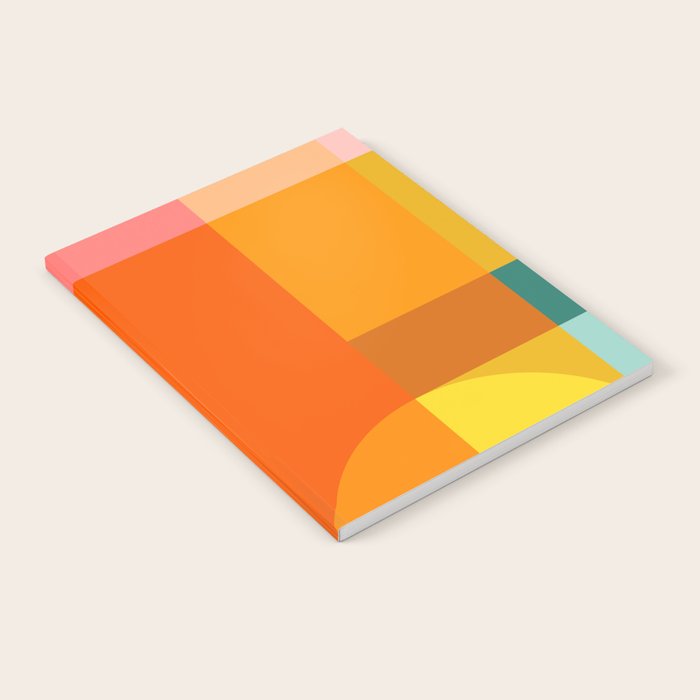 Vibrant Modern Color Block Abstract Rainbow Art Notebook Gallery Image 2