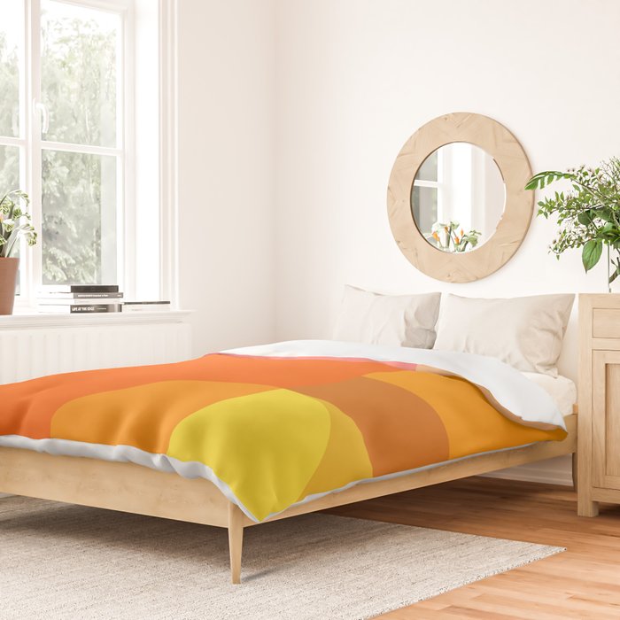 Vibrant Modern Color Block Abstract Rainbow Art Duvet Cover Gallery Image 2