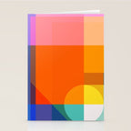 Vibrant Modern Color Block Abstract Rainbow Art Stationery Card Gallery Image 2