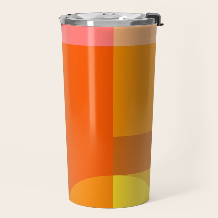 Vibrant Modern Color Block Abstract Rainbow Art Travel Mug Gallery Image 2