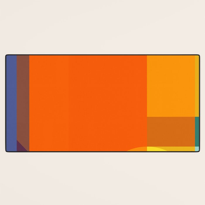 Vibrant Modern Color Block Abstract Rainbow Art Desk Mat Gallery Image 3