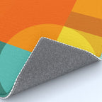 Vibrant Modern Color Block Abstract Rainbow Art Rug Gallery Image 4