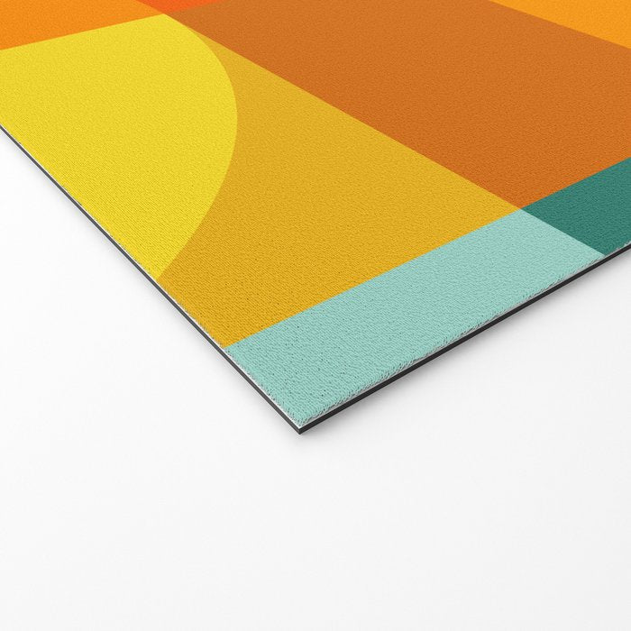 Vibrant Modern Color Block Abstract Rainbow Art Welcome Mat Gallery Image 2