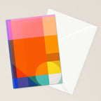 Vibrant Modern Color Block Abstract Rainbow Art Stationery Card Gallery Image 2