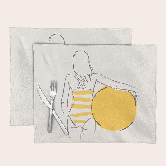 Summer ready - line drawing Placemat Gallery Image 1