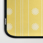 Daisy Stripes Pattern in Butter Yellow and White Laptop Sleeve Gallery Image 3