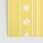 Daisy Stripes Pattern in Butter Yellow and White Poster Gallery Image 3
