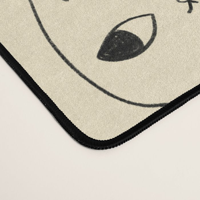 Cute Kawaii Cat Face Doodle Sketch Drawings Desk Mat Gallery Image 4