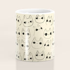 Cute Kawaii Cat Face Doodle Sketch Drawings Coffee Mug Gallery Image 4