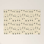 Cute Kawaii Cat Face Doodle Sketch Drawings Welcome Mat Gallery Image 1