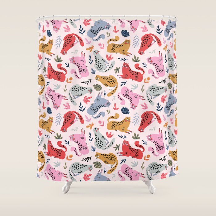 Wild cats Shower Curtain Gallery Image 1