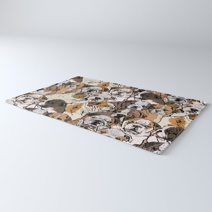 Social English Bulldog Rug Gallery Image 3