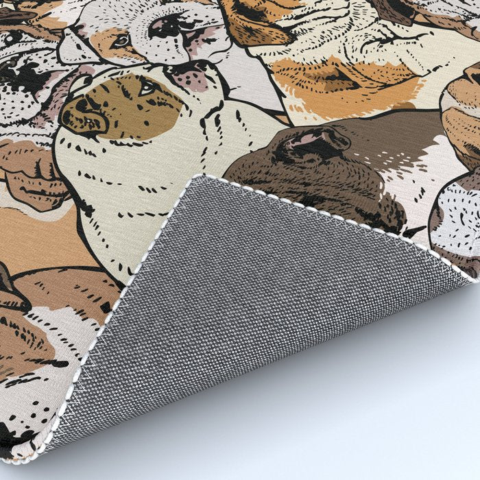 Social English Bulldog Rug Gallery Image 4