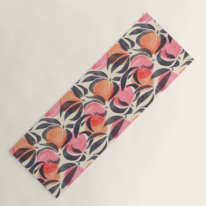 Peaches - pink & midnight  Yoga Mat Gallery Image 1