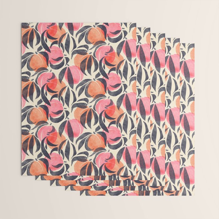Peaches - pink & midnight  Wrapping Paper Gallery Image 3