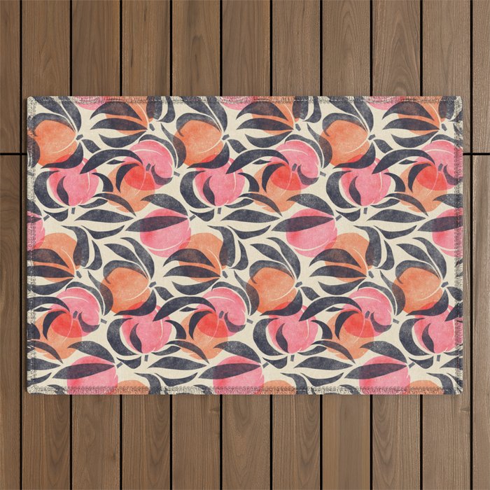 Peaches - pink & midnight  Outdoor Rug Gallery Image 1