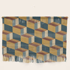 Cuboid Mid Century Abstract Shapes Pattern VI Wall Hanging Gallery Image 1